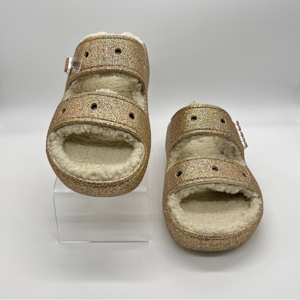 Crocs Classic Cozzzy Glitter Sandals - Picture 4 of 15